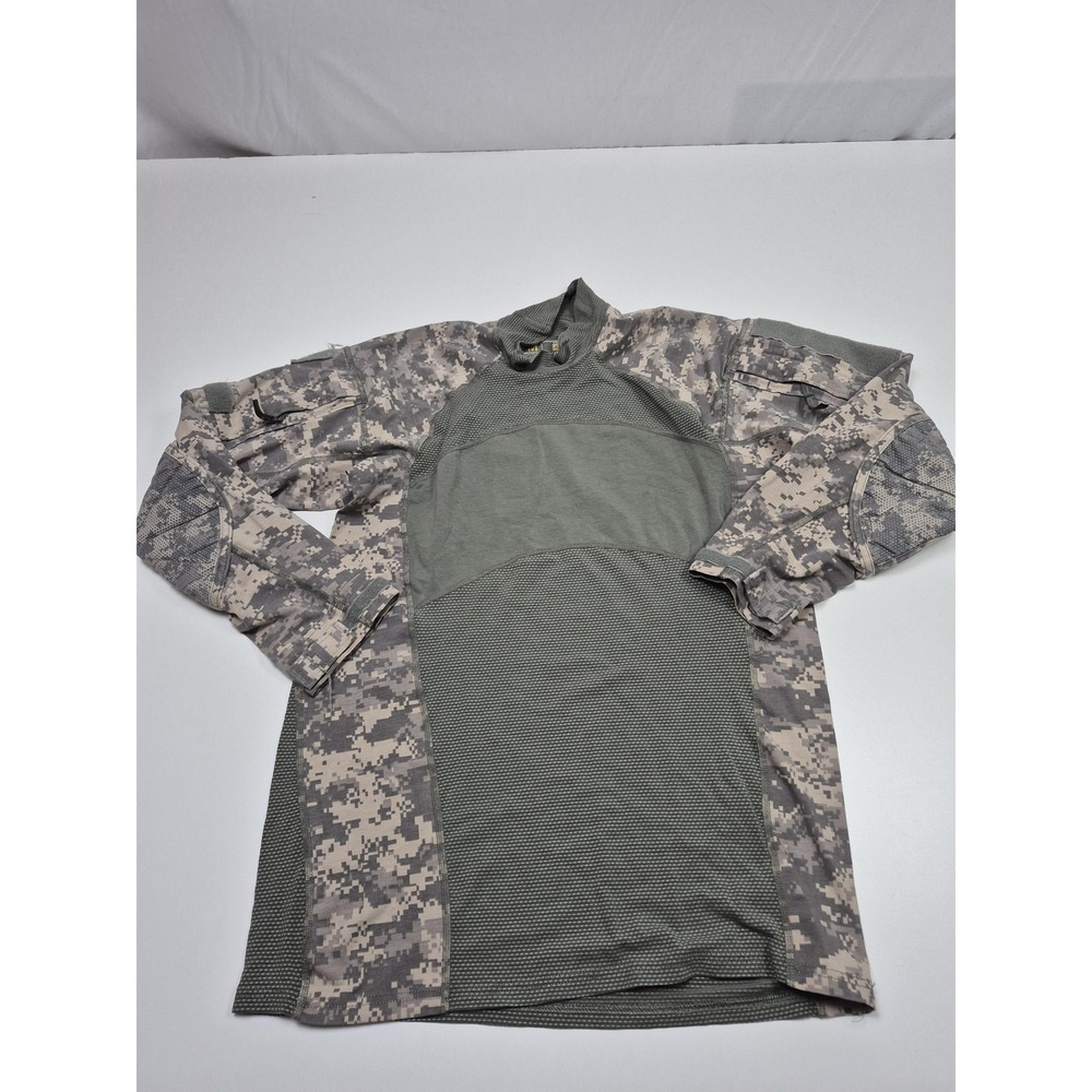 Massif Army Combat Shirt Mens M FR Green Long Sleeve Tactical Camo Performance